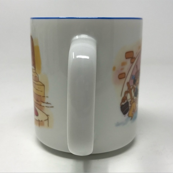 Vintage Disneyland Walt Disney World Mickey Mouse Fantasia Mug Blue Rim - Picture 5 of 7